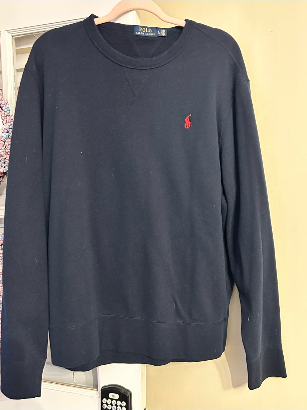 Polo by Ralph Lauren Men’s Navy Crewneck Sweatshirt